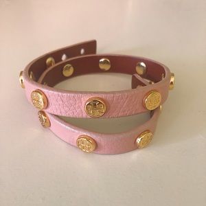 Tory Burch light pink wrap bracelet